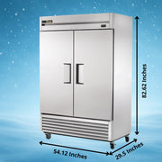 Mfg, 2 Door, Reach-In Freezer by TRUE – 49.0 cubic_feet, Model T-49F-HC