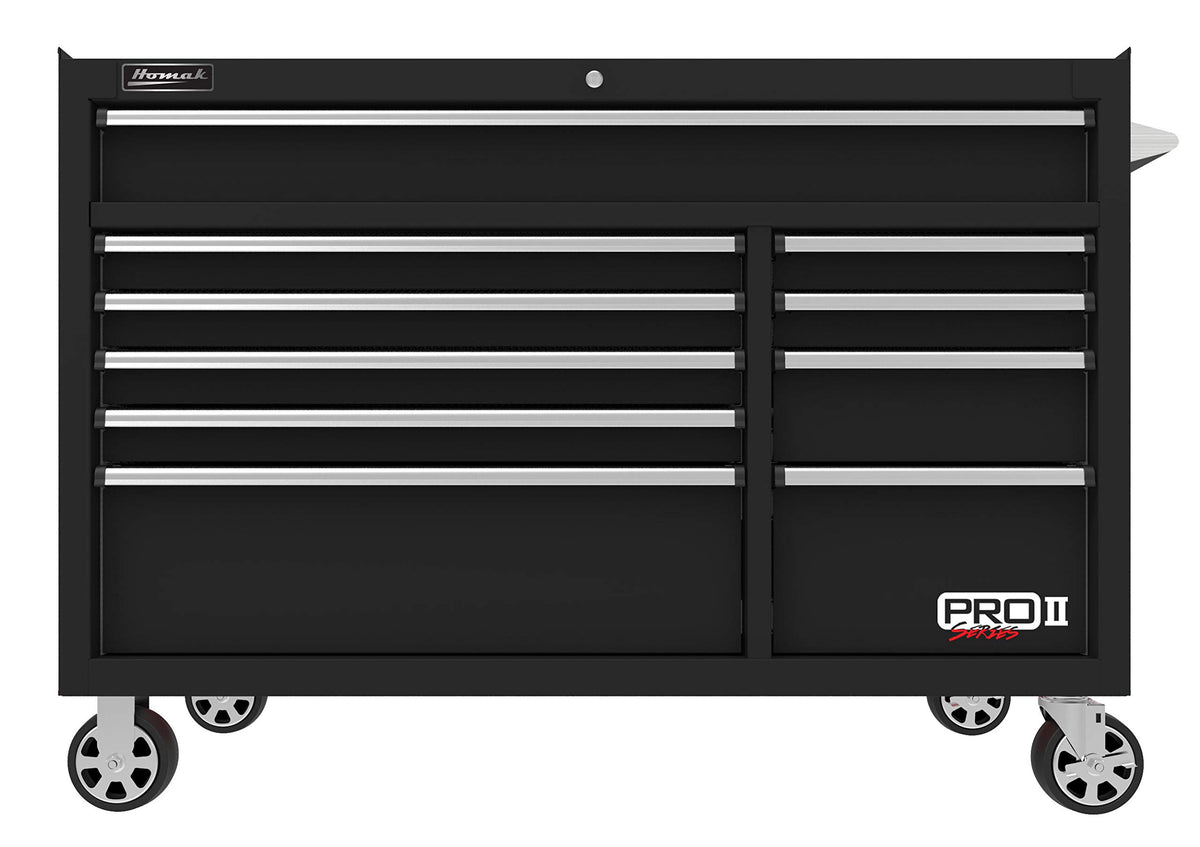 Homak Black / 54 Inch - 10-Drawer Roller Cabinet / 1 Tool Chests & Cabinets