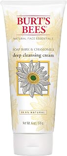 Burt's Bees Deep Cleansing Cream, Soap Bark & Chamomile 6 oz (Pack of 4)