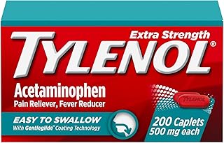 Tylenol Extra Strength Easy to Swallow Acetaminophen Caplets, 200 ct