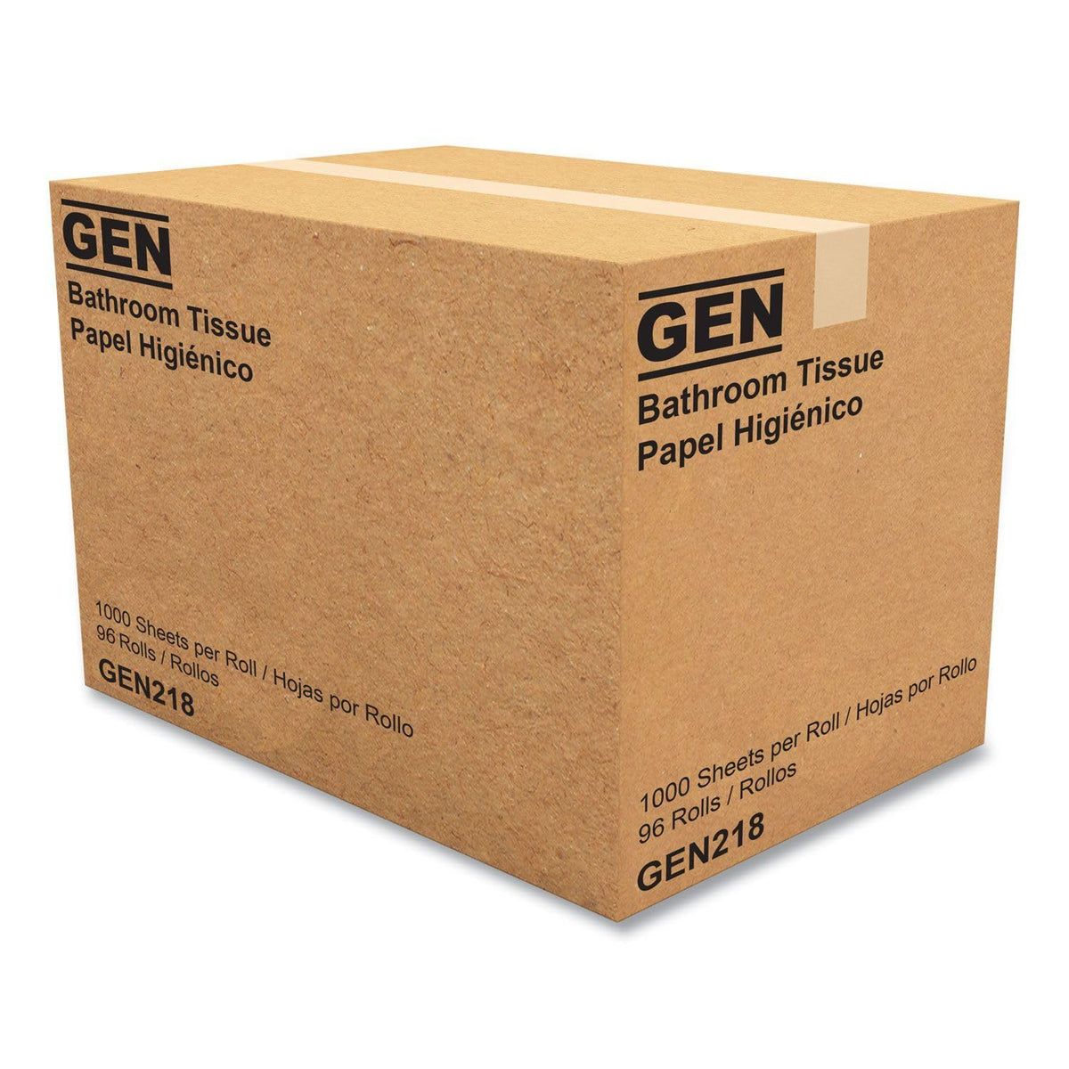 218 Standard Bath Tissue by GEN – 96 Rolls (1000 Sheets each), Paper, White, Pack of 96, Model GEN218