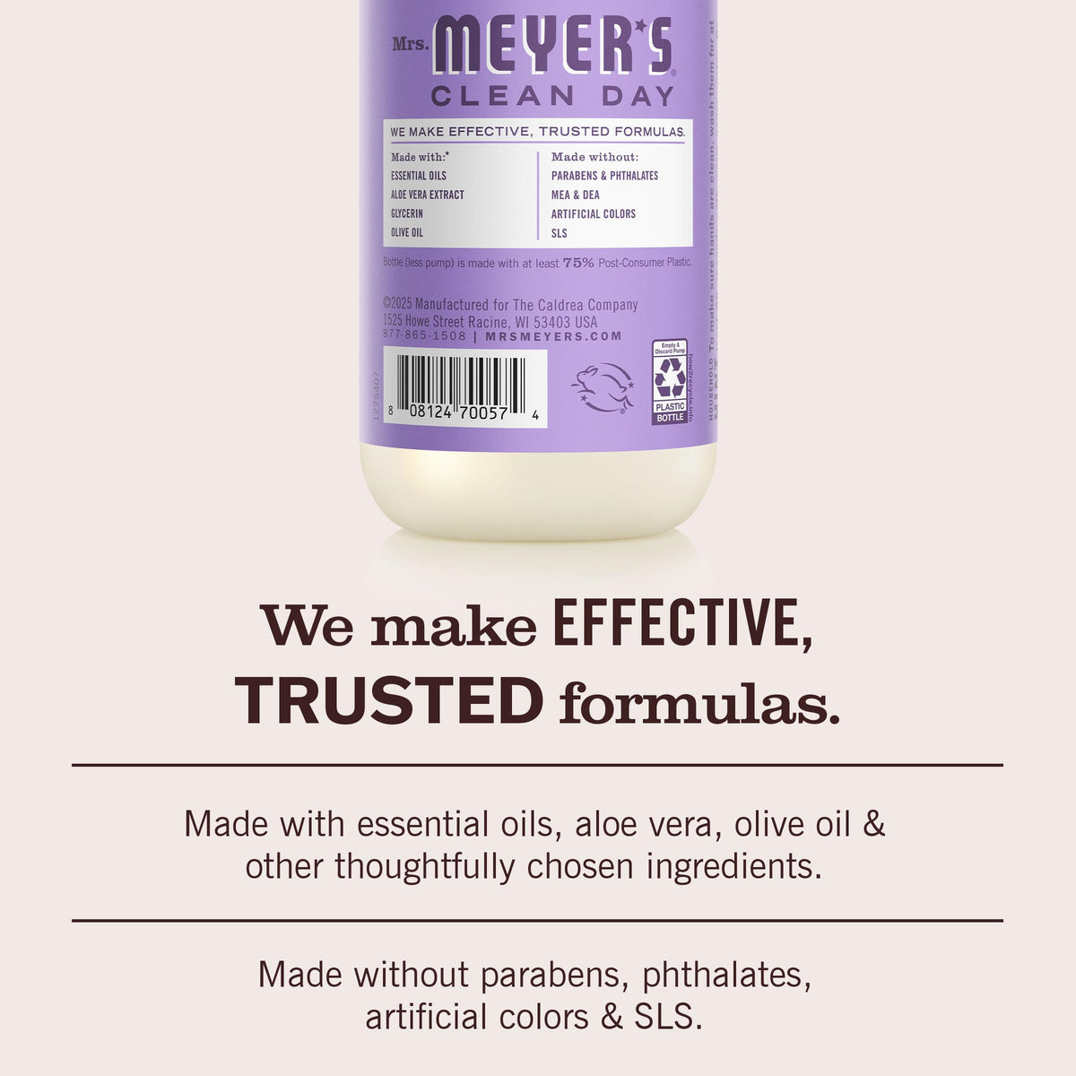 CLEAN DAY Hand Soap by Mrs. MEYER'S – 12.5 Fl Oz (Pack of 1), Clear, Model 808124174467