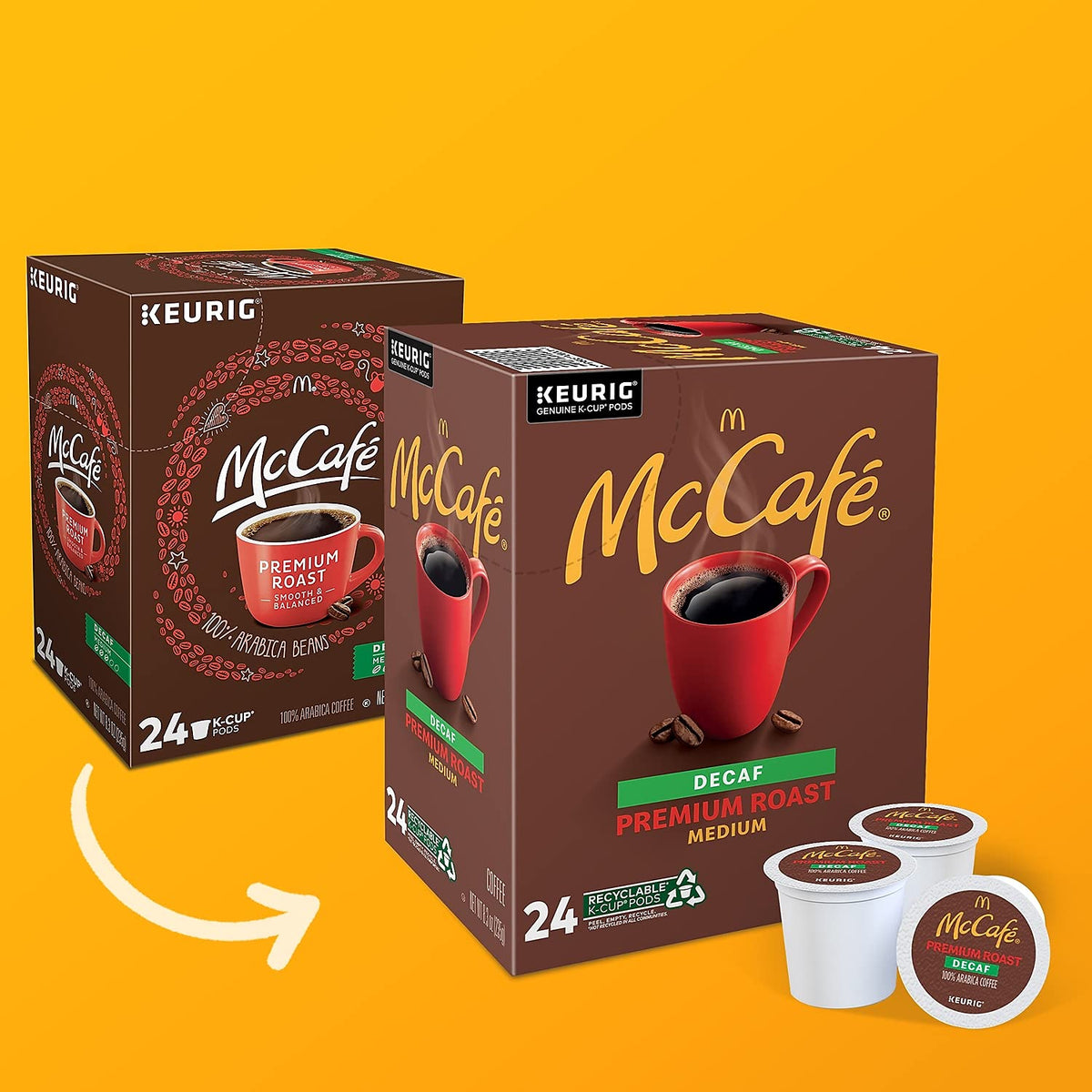 Premium Roast Decaf K-Cup by McCafe – 24 Count (Pack of 1), Model 5000358125