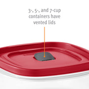 Easy Find Lids 5-Cup Food Storage and Organization Container by Rubbermaid – 1 Piece, 5.0 cups, Plastic, Red, Model 2030353