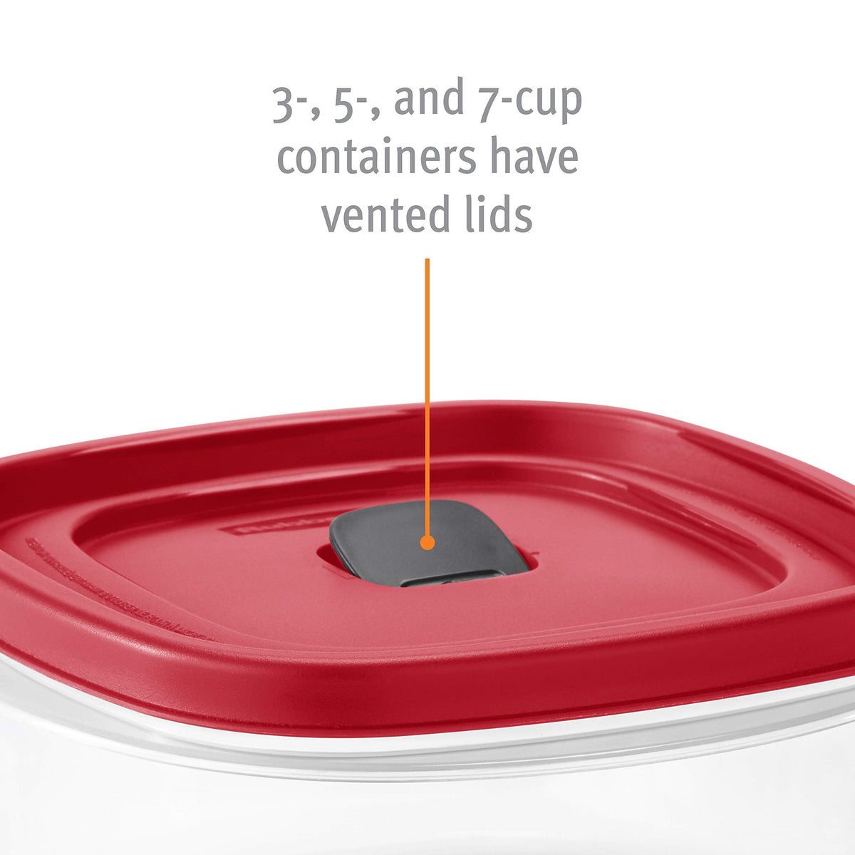 Rubbermaid 5-Cup 2Pk (Pack of 4) / Set / Variety Pack Container Lids