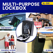 Car Window Punch Button Lock Box by KeyGuard – 1 Pack, Zinc, SL-591, Model SL-591