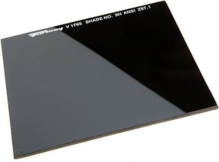 Forney 57051 Lens Replacement Hardened Glass, 4-1/2-Inch-by-5-1/4-Inch, Shade-9 , Green
