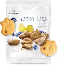 Appleways Whole Grain Blueberry Lemon Crispy Bites, 108 Count, 1 oz Each | Individually Wrapped Snacks, No Preservatives, Lunchbox Friendly, Nut-Free, Healthy Snacks for Adults and Kids