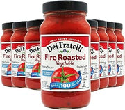 Dei Fratelli Fire Roasted Vegetable Pasta Sauce (24 oz. jars; 8 pack) - No Water Added - Never from Tomato Paste - 5th Generation Recipe