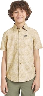 Boys Short Sleeve Printed Button Down Shirt for Kids