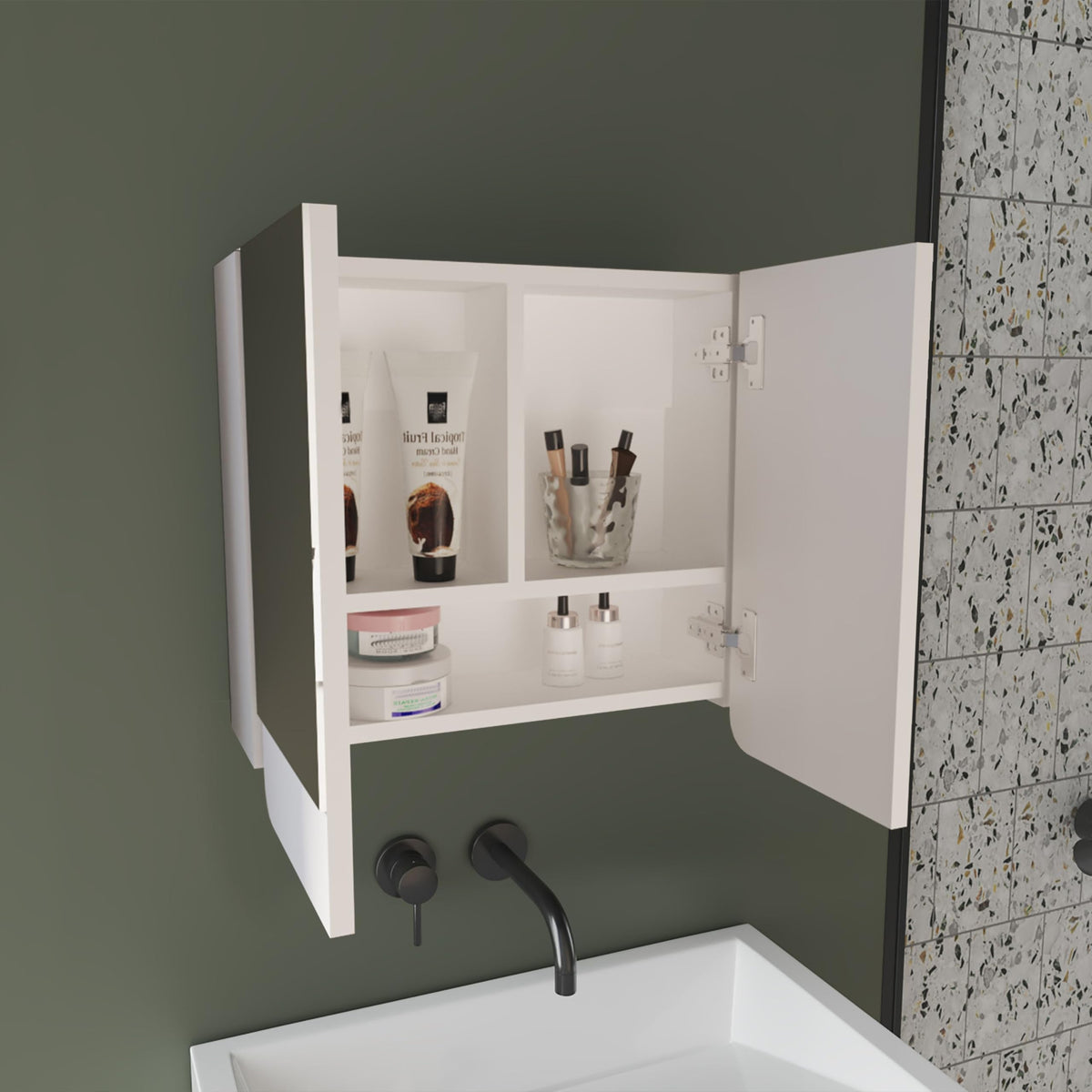 Tuhome White / Modern / 1 Medicine Cabinets