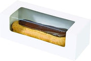 PacknWood 210CCLAIR - Rectangle Paper To Go Box - Windowed Box for Sandwich, Eclair, Macaron, & Hotdog - Recyclable Takeout Container Boxes - (Case of 250) (5.9" x 2.4" x 2’’)