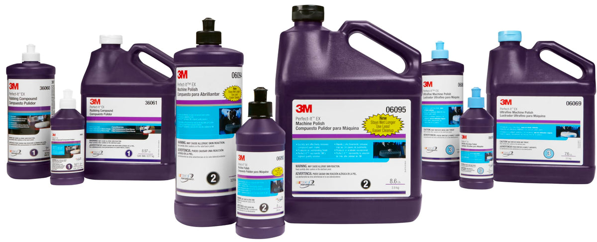Perfect-It Ultrafine Machine Polish by 3M – 1 Quart, Mixed, Blue, Model 06068