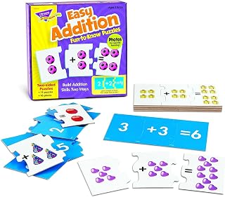 Trend Enterprises Easy Addition Fun-to-Know Puzzles, Math Skills for Ages