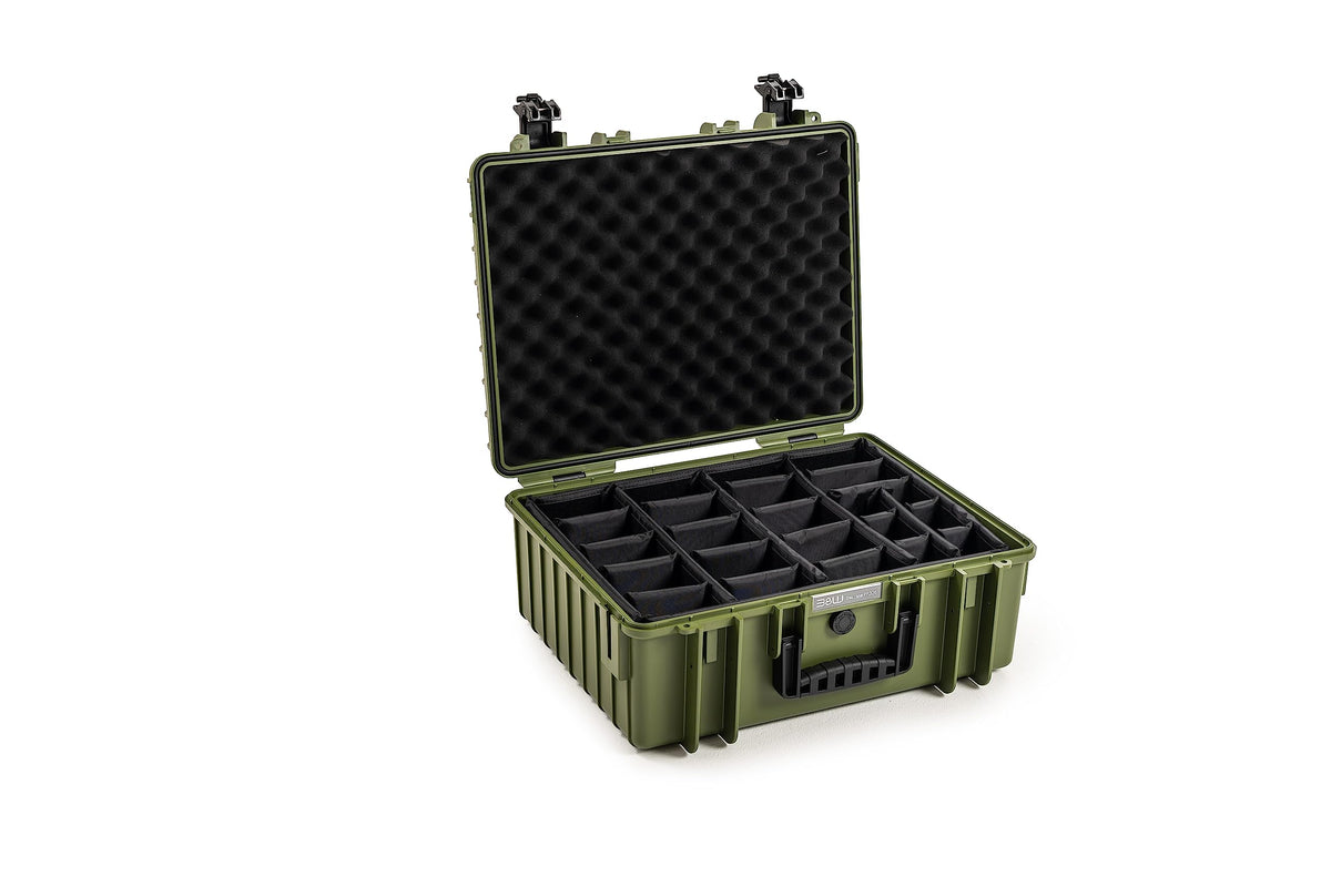 B&W International Bronze Green / Typ 6000 - Innenmaß 47x35x20cm / Compartment Divisions Suitcases