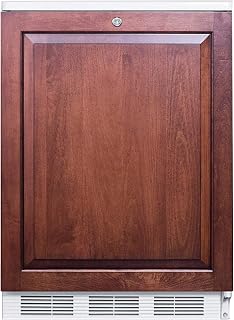 Summit Appliance FF7LWBIIF Accucold 24" Wide Built-in Under-counter All-refrigerator, Factory Installed Lock, Automatic Defrost, Integrated Door Frame, 5.5 cu.f Capacity, Adjustable Thermostat