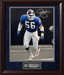 Lawrence Taylor Autograph Photo Uniform Spotlight 23×27 New England Picture Authentication - Autographed NFL Jerseys