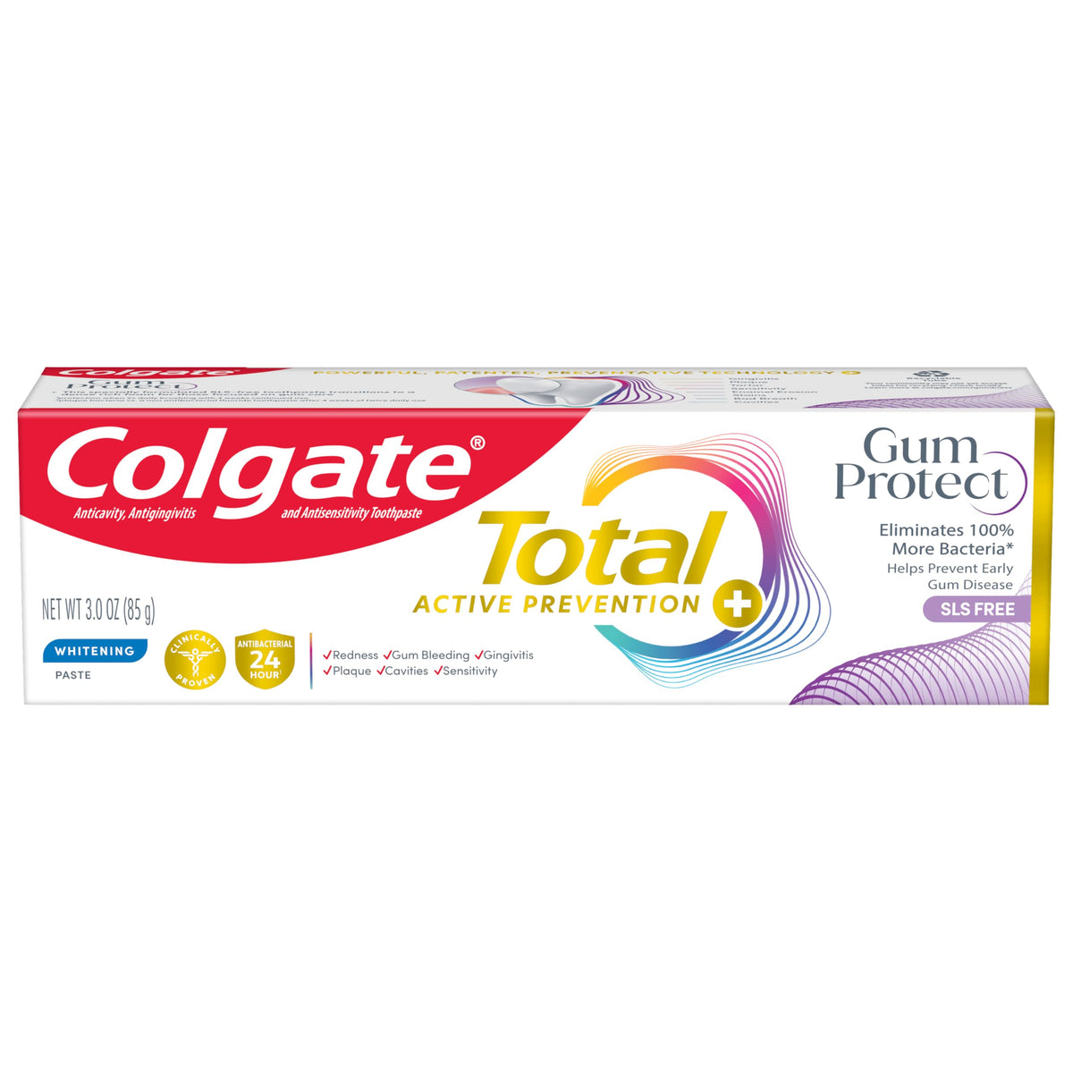 Total Gum Protect Whitening Toothpaste by Colgate – 3 Ounce (Pack of 1), Model 61044856