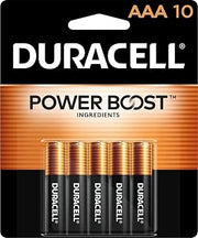 DURACELL Coppertop AAA Batteries, 10 Count, 12-Year Shelf Life