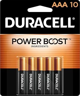 DURACELL Coppertop AAA Batteries, 10 Count, 12-Year Shelf Life