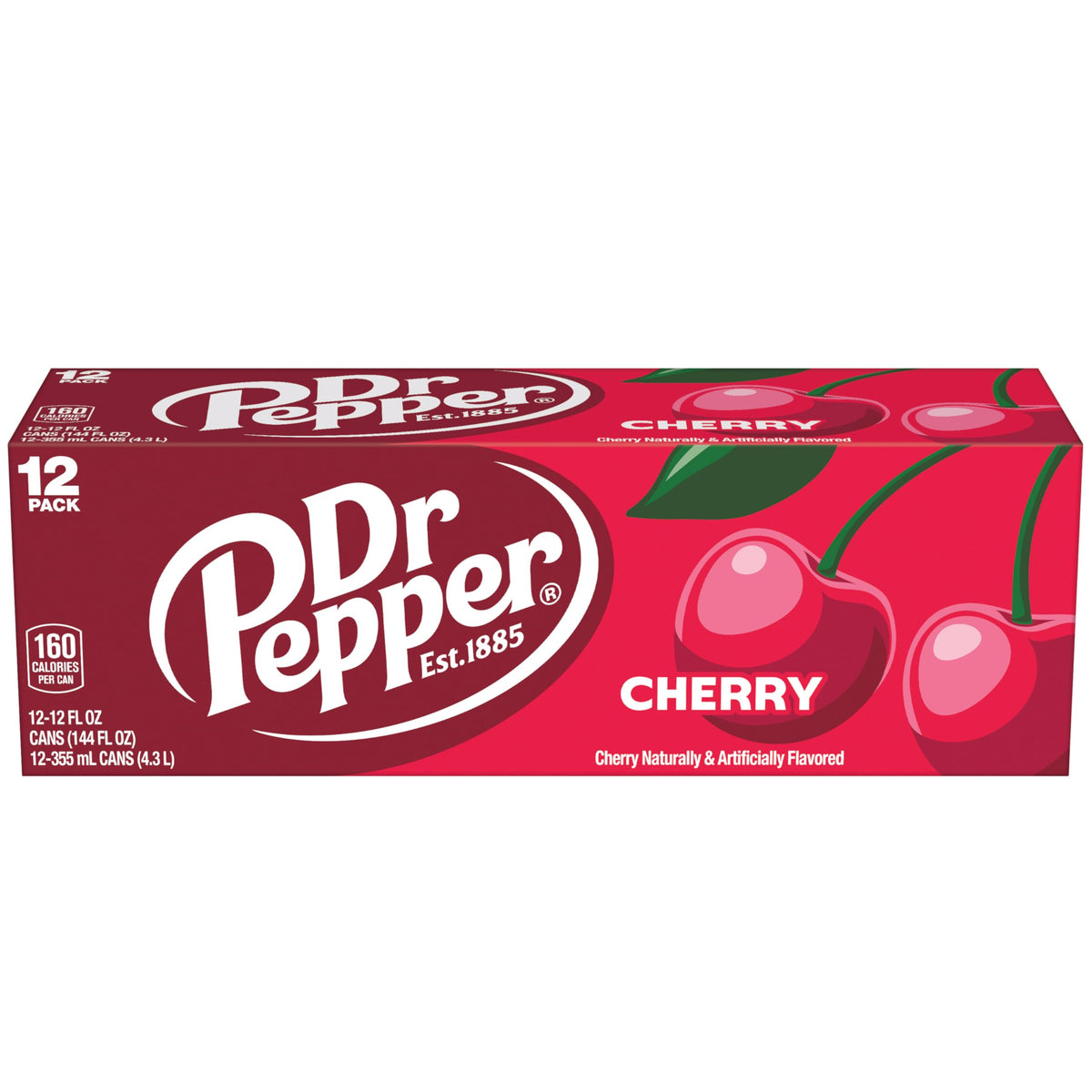 CHERRY, 12 OZ, 12 PK by Dr Pepper – 12 Fl Oz (Pack of 12), Pack of 12, Model 078000098167