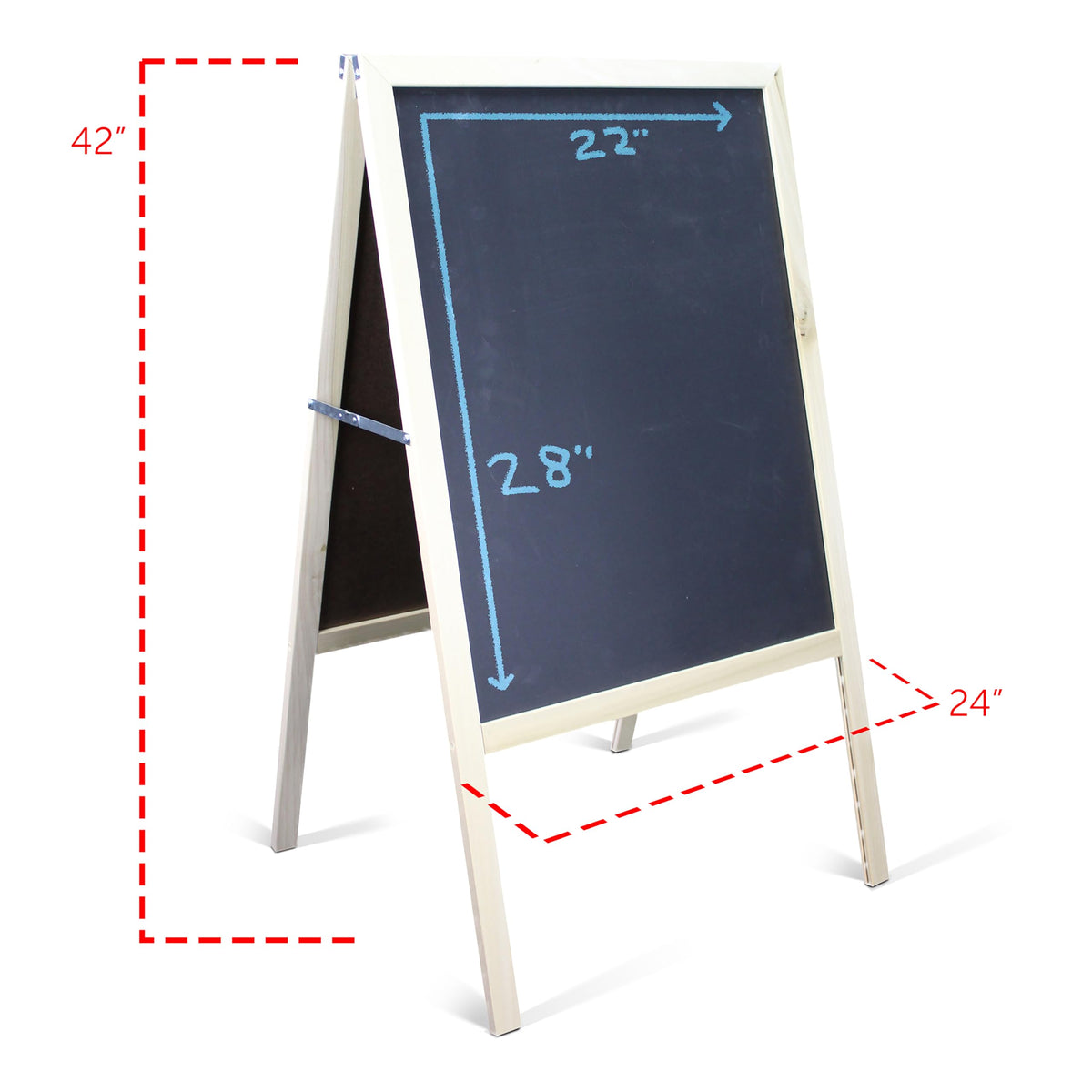 Flipside Products Natural Hardwood / 1 / White Dry Erase/Black chalk Store Signs