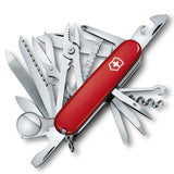Swiss Champ Swiss Army Knife by Victorinox – 91 mm, Stainless Steel, Red, Model 53501