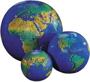 Replogle Globes Inflatable Topographical Globe, Dark Blue Ocean, 12-Inch Diameter