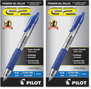 G2 Premium Gel Roller Pens by PILOT – 12 Count (Pack of 2), Plastic, Blue Ink, Pack of 2, Model 31003