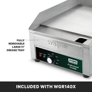 Waring 14 Inch | Model WGR140X / 14 Inch / Silver Commercial Griddles