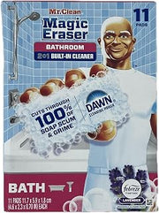 Mr. Clean Magic Eraser Bathroom 2 in 1 Built in Cleaner, 11 Count