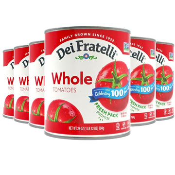 Whole Tomatoes (28 oz. cans by Dei Fratelli – 6 pack, Pack of 6, Model 488G