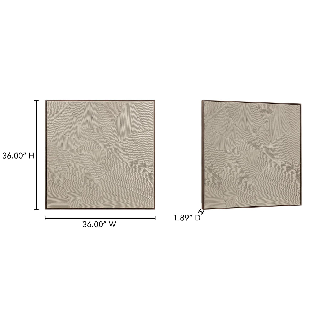 Flutter Painting Canvas Multi-Color by Moe's Home Collection – 1.9"L x 36"W, Canvas, Multi-Color, Model WP-1306-37