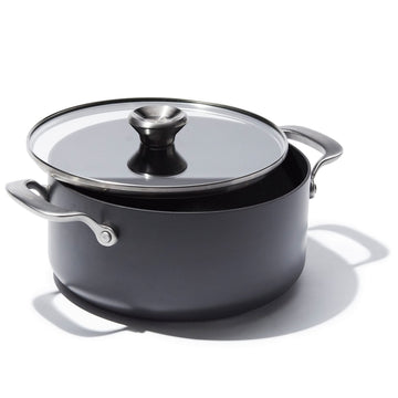 Professional 5QT Stock Pot with Lid by OXO – 5 Quarts, Healthy Ceramic Nonstick, PFAS-Free, Hard Anodized, Stainless Steel, Black, Model CC004744-001
