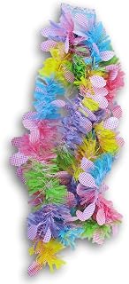 Happy Easter Colorful Gingham Eggs Tinsel Garland - 9 Foot
