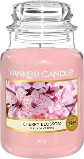 Yankee Candle Large Jar Scented Candle, Cherry Blossom, Up to 150 Hours Burn Time, Glass, Pink