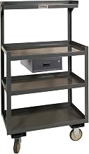 Durham 14 Gauge Steel Special Purpose Mobile Workstation with Drawer, PSD-2430-4-D-95, 1200 lbs Capacity, 24" Length x 30" Width x 55-3/4" Height, 4 Shelves