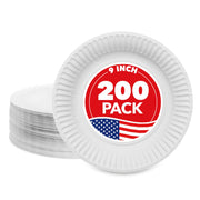 Stock Your Home 200 Count (Pack of 1) / White / Casual Plates