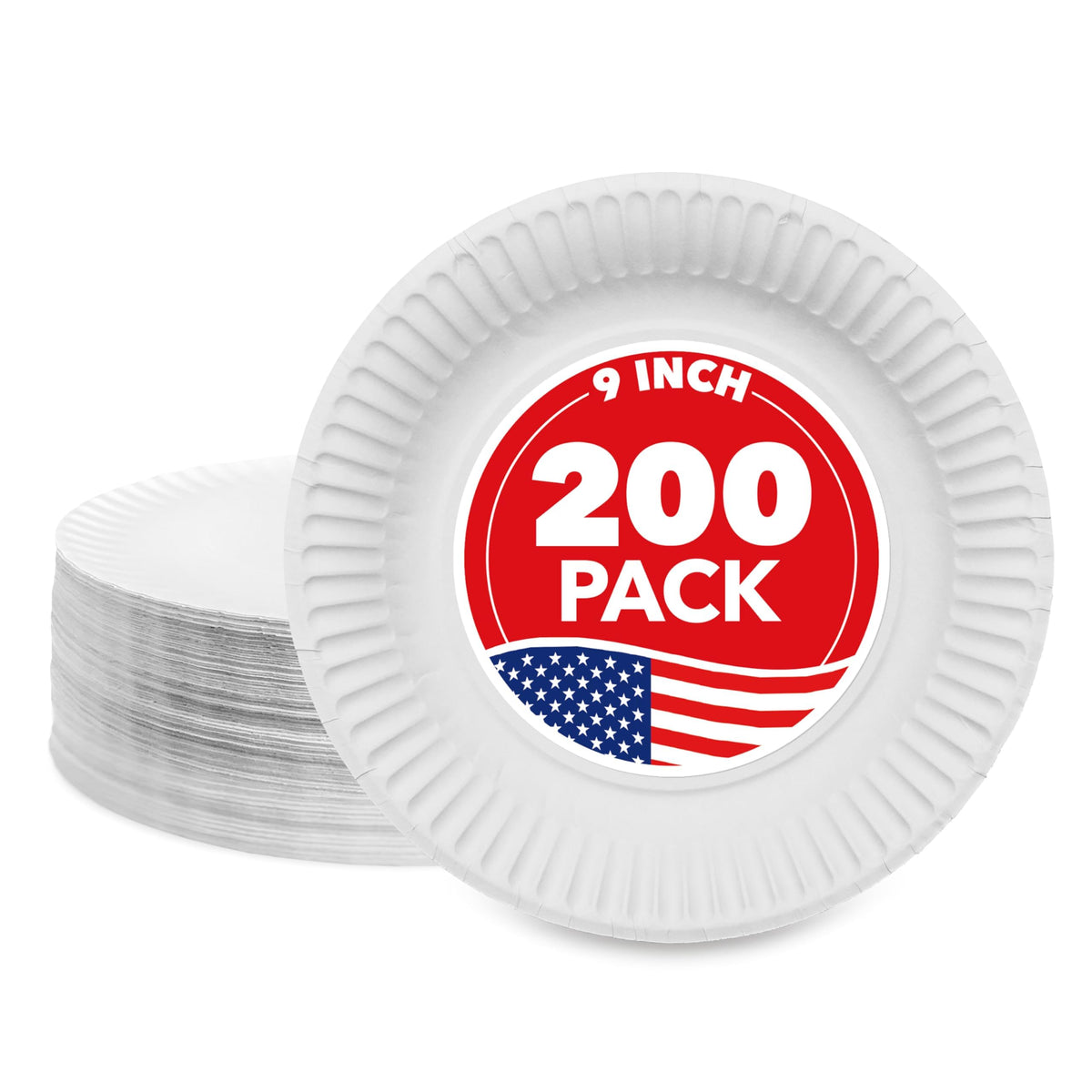 Stock Your Home 200 Count (Pack of 1) / White / Casual Plates