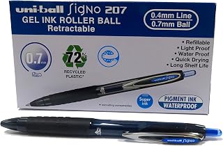 Uni-Ball Rollerball gel ink Signo UMN-207E Blue 0.7mm box 12 pcs