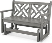 Polywood Chippendale Glider, Slate Grey