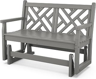 Polywood Chippendale Glider, Slate Grey