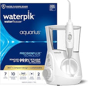 Waterpik Aquarius Countertop Water Flosser with 10 Settings, 7 Tips, White
