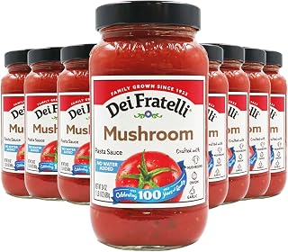 Dei Fratelli Mushroom Pasta Sauce (24 oz. jars; 8 pack) - No Water Added - Never from Tomato Paste - 5th Generation Recipe