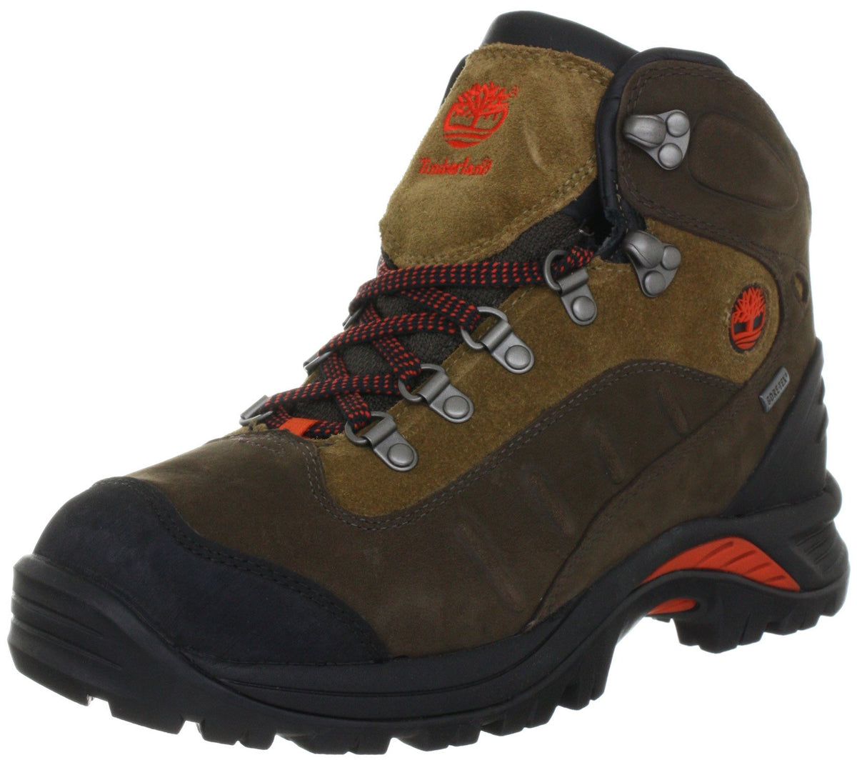 Men's Belknap GTX Mid Boot by Timberland – 14, Leder, Dark Brown/Orange, Model 2300R-242