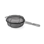 Outset QD77 Carbon Steel Grill Basket Skillet, 7" High, Black - Default Title