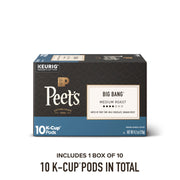 Coffee Pods by Peet's Coffee – 10 Count (Pack of 1), Big Bang, Model 0785357024632