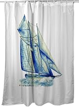 Interiors Blue Sailboat Shower Curtain