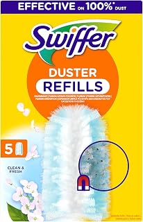 Procter & Gamble Swiffer Dust Magnet Trap & Lock Refill Wipes, with Febreze Scent, Catches and Closes Dust Pack of 5