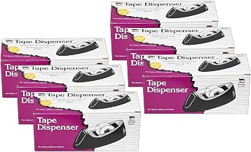 Charles Leonard Desk Tape Dispenser, Black, Pack of 6 (CHL900BK-6)